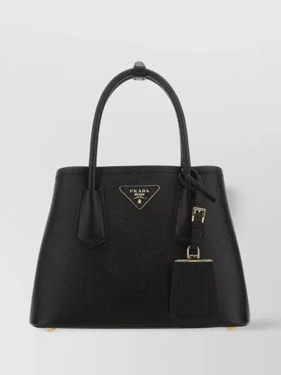 Prada Leather Shoulder Bag Accessory Detachable In Black