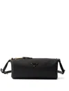 Prada Leather Shoulder Bag In Black