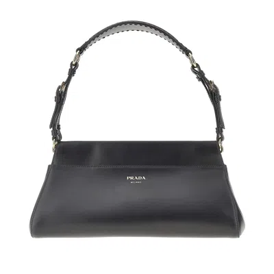 PRADA LEATHER SHOULDER BAG