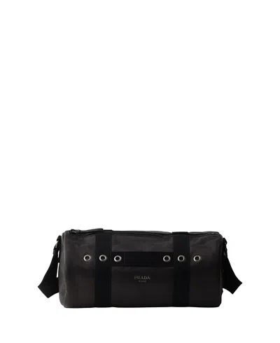 PRADA LEATHER SHOULDER BAG