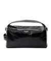 Prada Schultertasche Aus Leder In Black