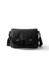 Prada Leather Shoulder Bag In Black