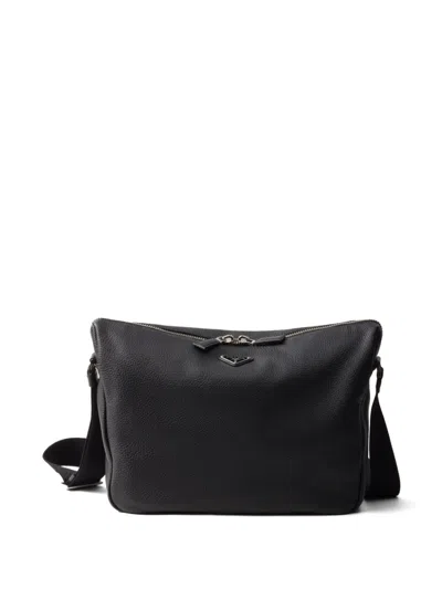 Prada Black Saffiano Leather Shoulder Bag Men