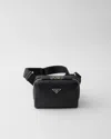 Prada Men's Leather Shoulder Bag In Black