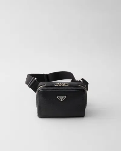 PRADA LEATHER SHOULDER BAG
