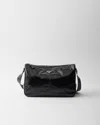 Prada Leather Shoulder Bag In Black