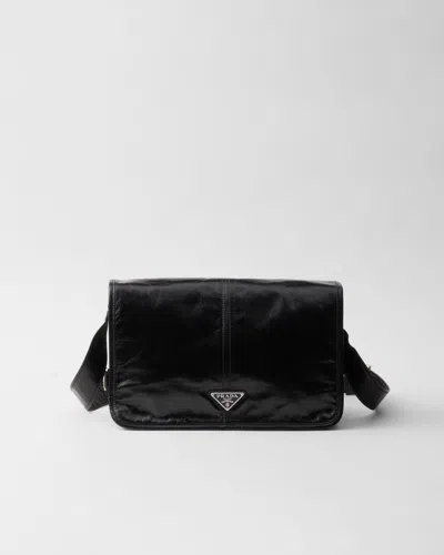 PRADA LEATHER SHOULDER BAG