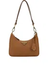 Prada Mini Re-edition Shoulder Bags Brown In Brown