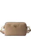 Prada Small Leather Shoulder Bag In Brown