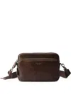 Prada Leather Shoulder Bag In Brown