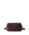 Prada Leather Shoulder Bag In Brown