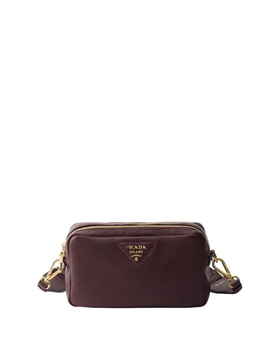 Prada Leather Shoulder Bag In Brown
