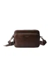 Prada Leather Shoulder Bag In Brown