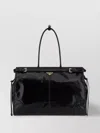 Prada Leather Shoulder Bag Handles Double