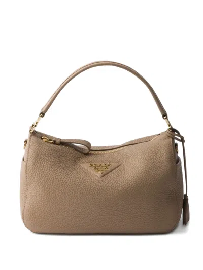 Prada Small Leather Top-handle Bag In White