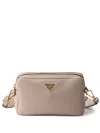 Prada Small Leather Shoulder Bag In White