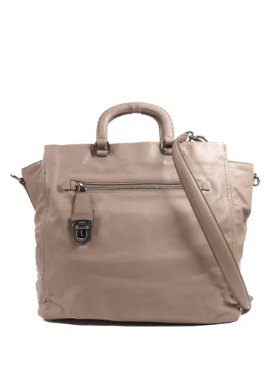 Pre-owned Prada Leather Shoulder Bag In Neutral