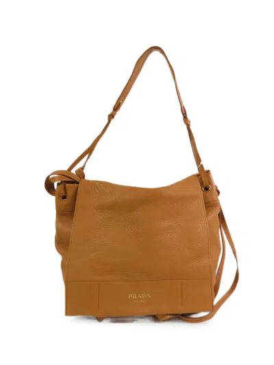 Pre-owned Prada Leather Shoulder Bag In Neutral