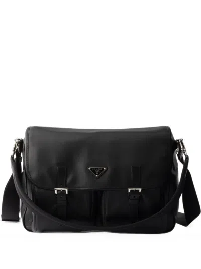 PRADA LEATHER SHOULDER BAG