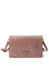 Prada Leather Shoulder Bag In Pink