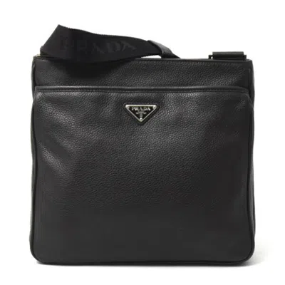 Pre-owned Prada Leather Shoulder Bag () In Black
