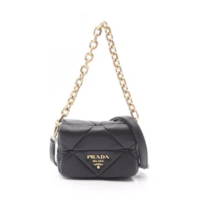 Pre-owned Prada Leather Shoulder Bag () In Black