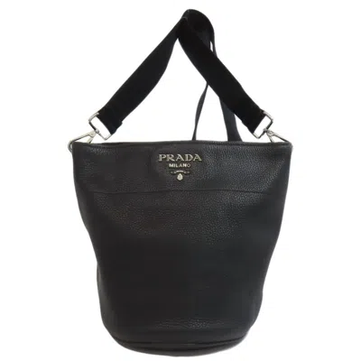 Pre-owned Prada Leather Shoulder Bag () In Black