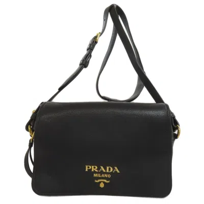 Pre-owned Prada Leather Shoulder Bag () In Black