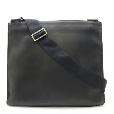 Prada Leather Shoulder Bag () In Black