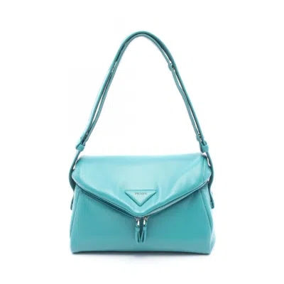Pre-owned Prada Leather Shoulder Bag () In Green