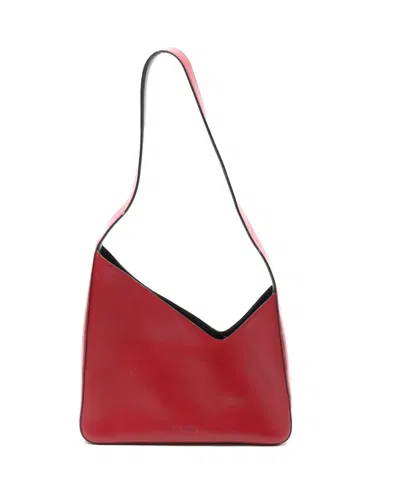 Prada Leather Shoulder Bag In Red