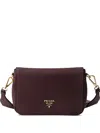 Prada Leather Shoulder Bag In Brown