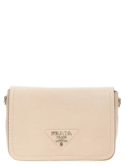 Prada Leather Shoulder Bag Shoulder Bags Pink
