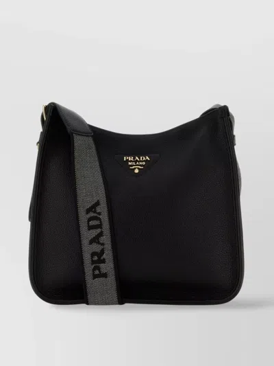 Prada Leather Shoulder Bag Textured Finish