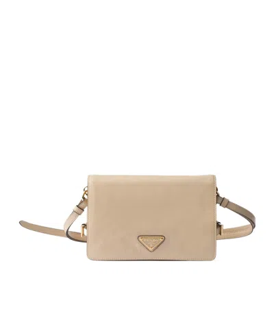 PRADA LEATHER SHOULDER BAG