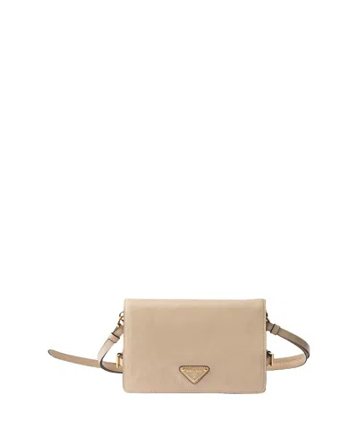 PRADA LEATHER SHOULDER BAG