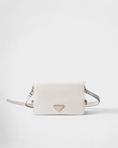 Prada Schultertasche Aus Leder In White