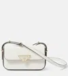 Prada Triangle Flap Leather Shoulder Bag In White