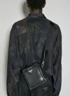PRADA LEATHER SHOULDER BAG WITH POUCH