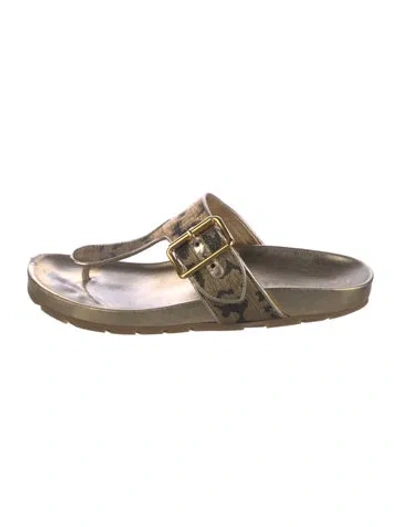 Pre-owned Prada Leather Slides