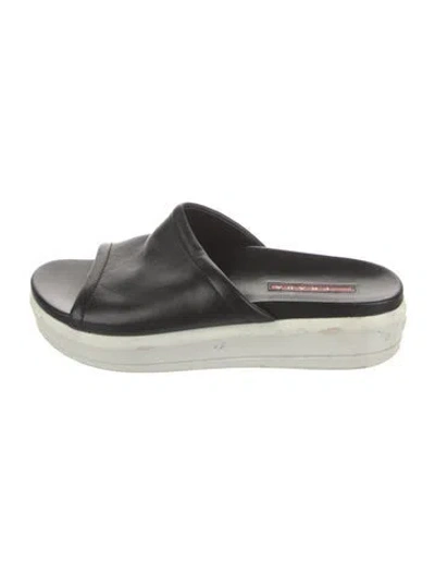 Pre-owned Prada Leather Slides