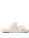 Prada Leather Slides In White