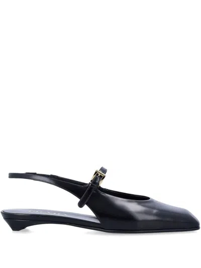 PRADA PRADA LEATHER SLINGBACK BALLET FLATS