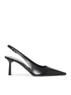 Prada Leather Slingback Pump In Black