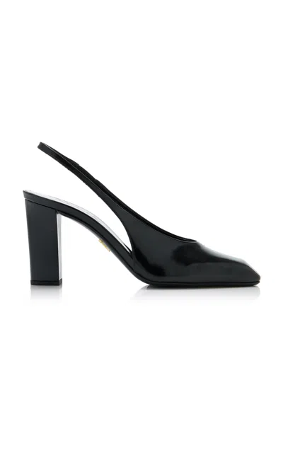 Prada Modellerie Square Toe Slingback Pump In Nero