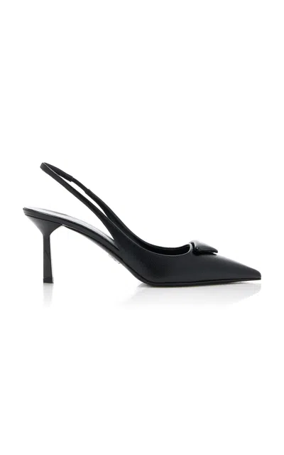 PRADA LEATHER SLINGBACK PUMPS