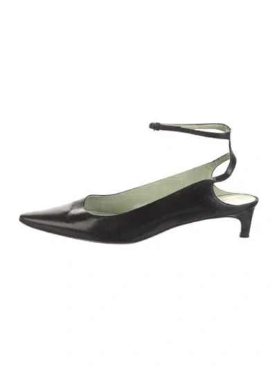 Pre-owned Prada Leather Slingback Pumps In Multi