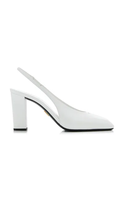 PRADA LEATHER SLINGBACK PUMPS