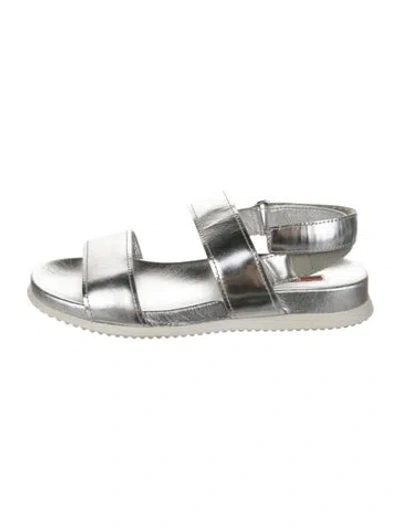Pre-owned Prada Leather Slingback Sandals