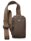 Prada Leather Smartphone Case In Grau
